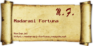 Madarasi Fortuna névjegykártya